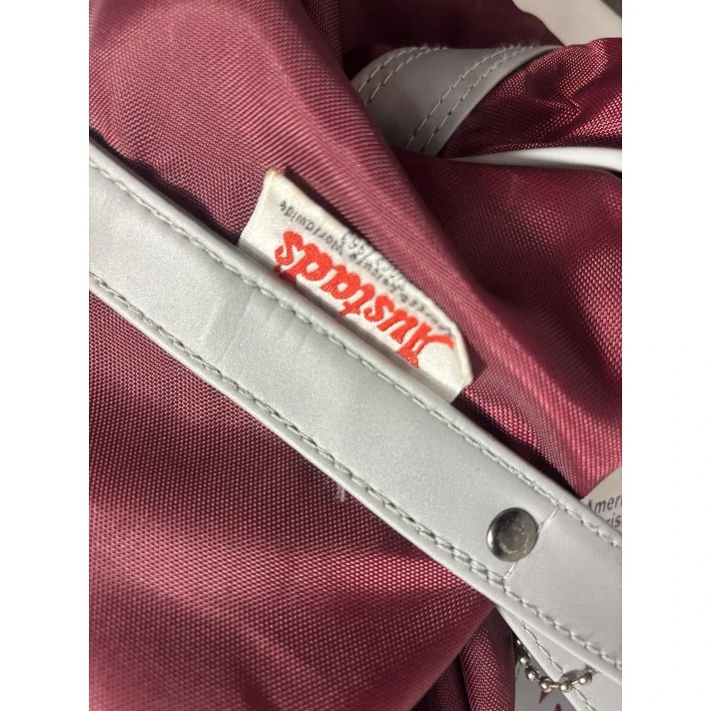 American Tourister Burgundy Gray Travel Duffel Bag RCV Monogram 16x13x9